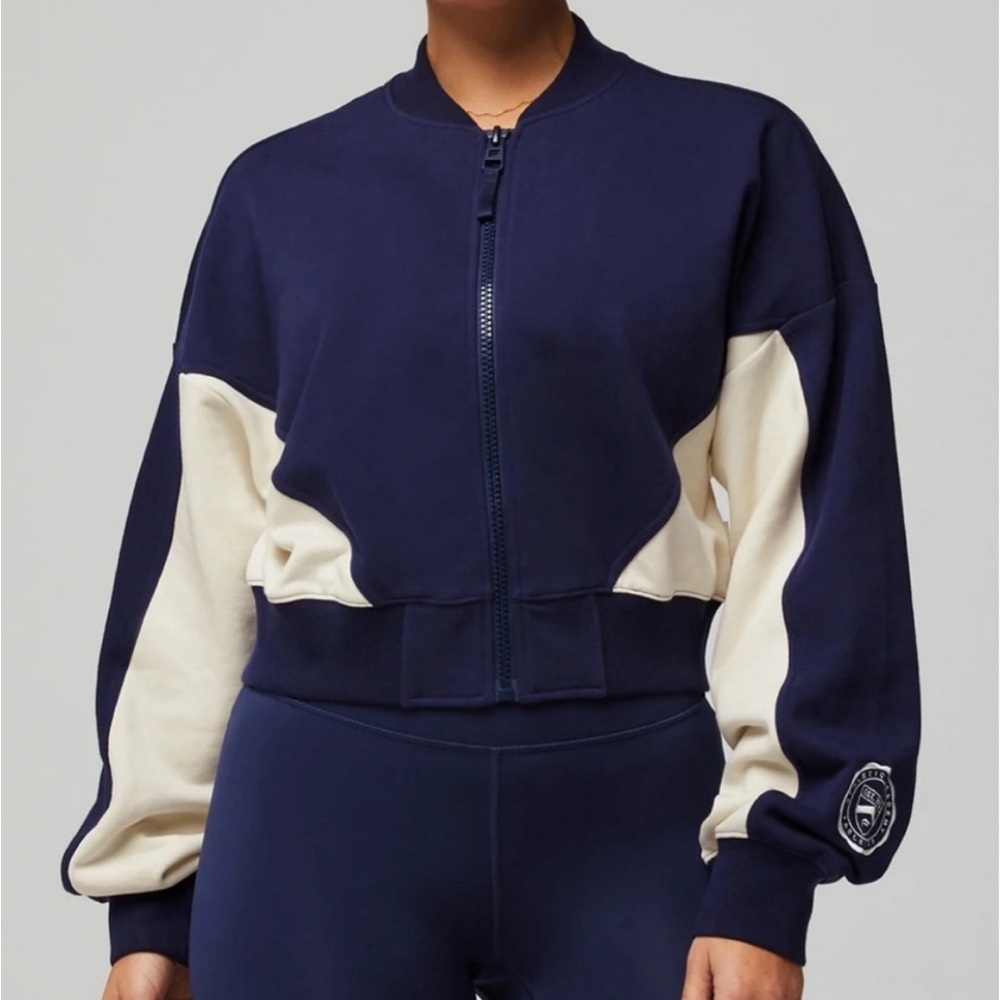 Navy and White Fabletics Jacket